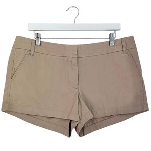 NWT J. Crew Factory Women’s 3” Chino‎ Short Shorts Tan Brown Size 14